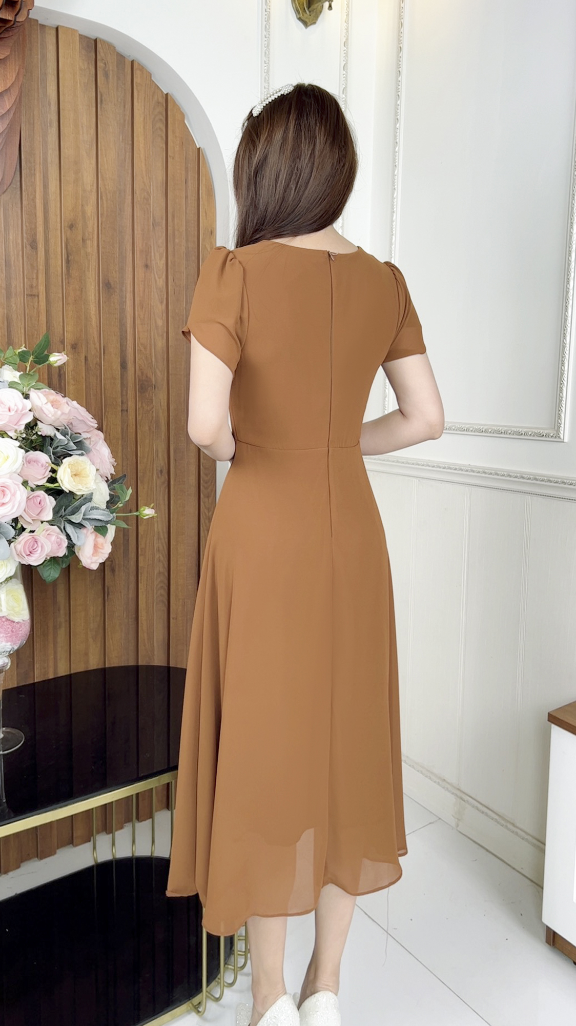 Đầm Quý Bà [ Linh Trà ] (TM 426) Trang Nhã Quý Phái Thanh Lịch Sang Trọng Đi Làm Đi Tiệc