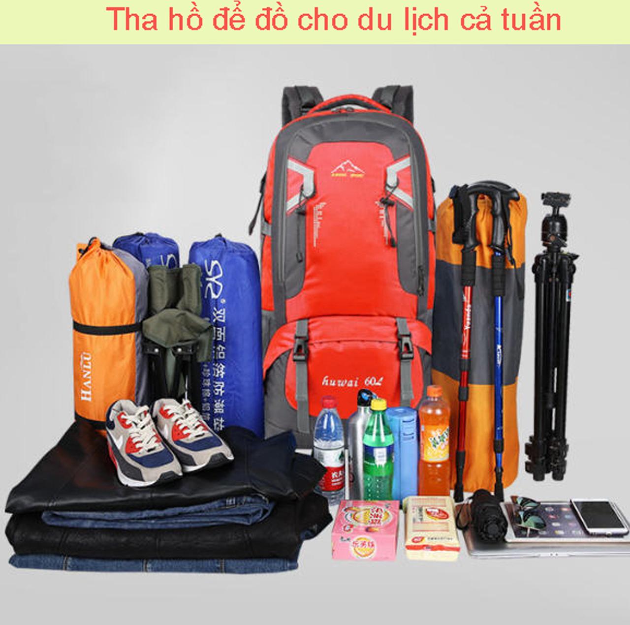 Balo du lịch loại to 60L