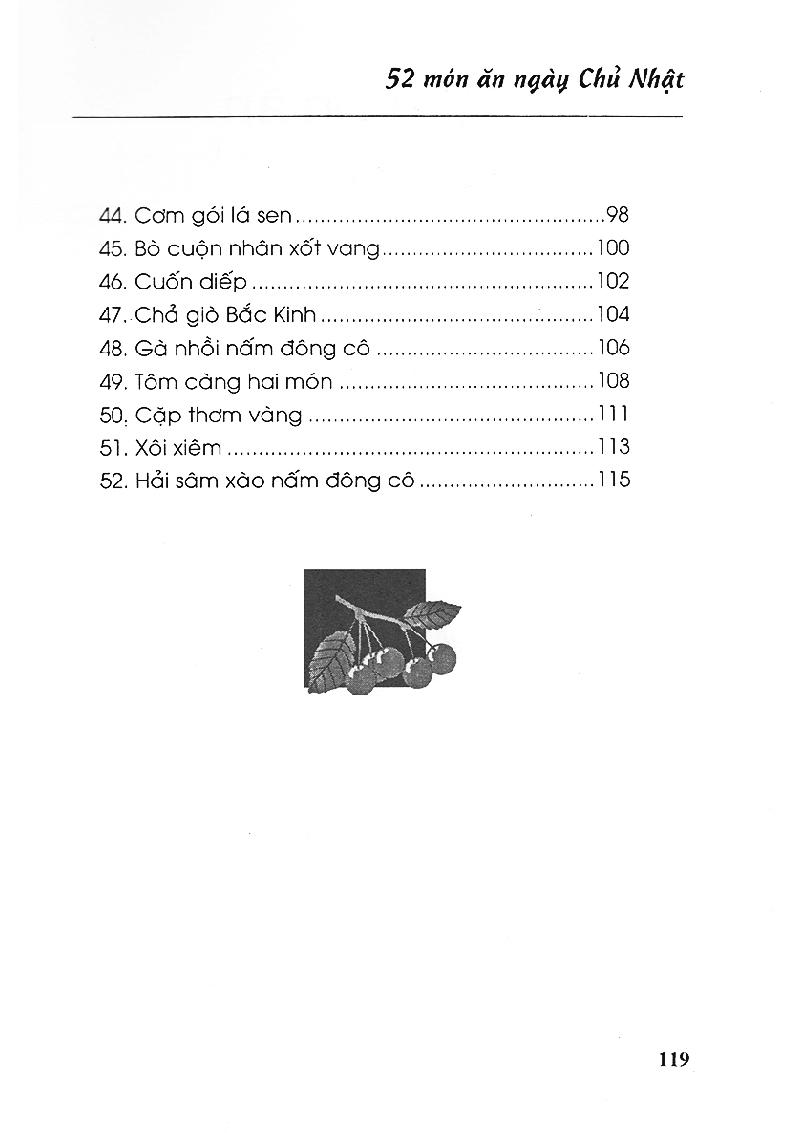 Sách 52 Món Ăn Ngày Chủ Nhật