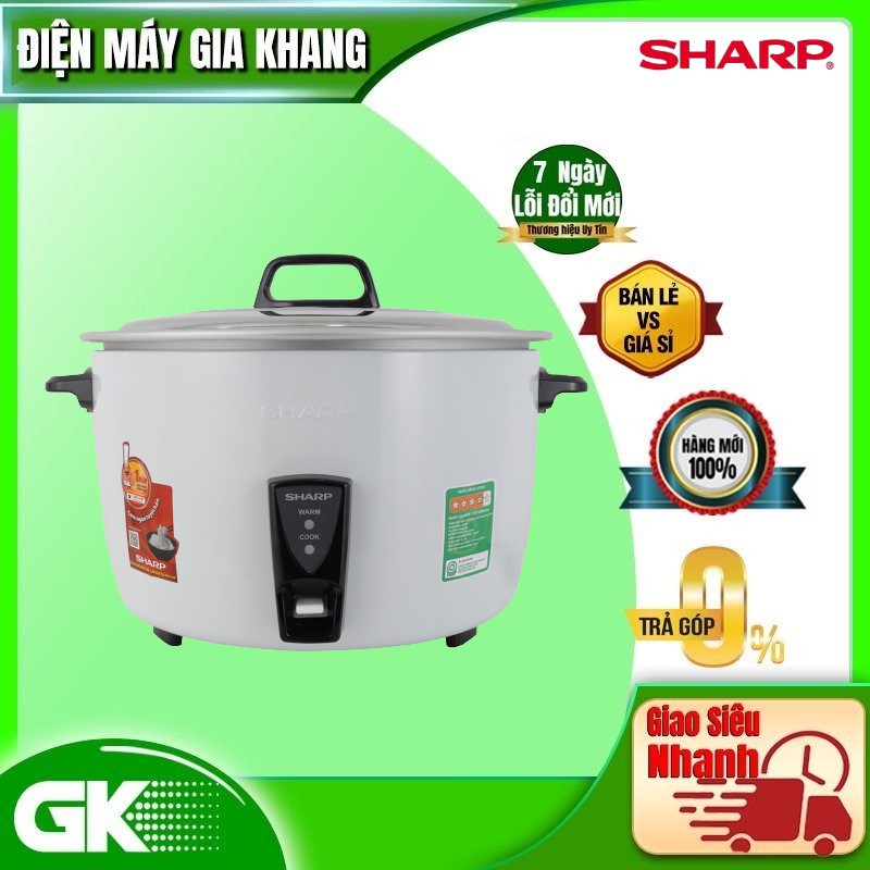 Nồi Cơm Điện Nắp Rời Sharp KSH-D77V (Trắng) - Hàng Chính Hãng