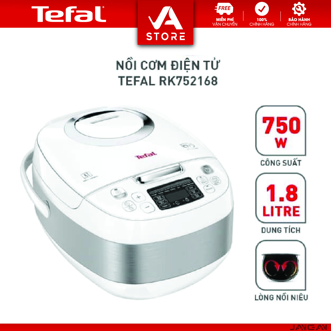 Nồi cơm điện tử Tefal RK752168 - 1.8L - 9 chương trình nấu - Hàng Chính Hãng