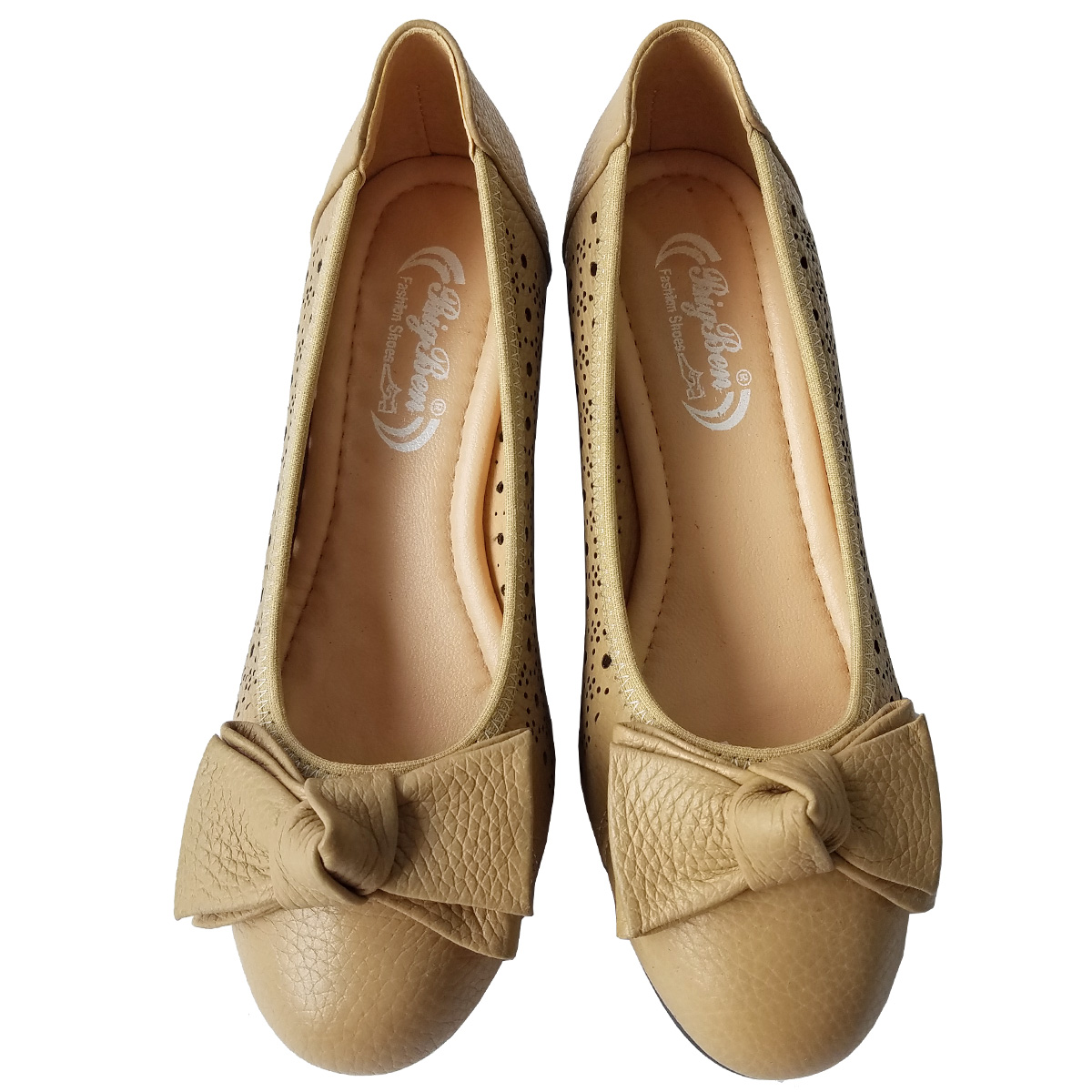 Giày Búp Bê Nữ Da Bò Thật BIGGBEN Cao 5 Phân BB145