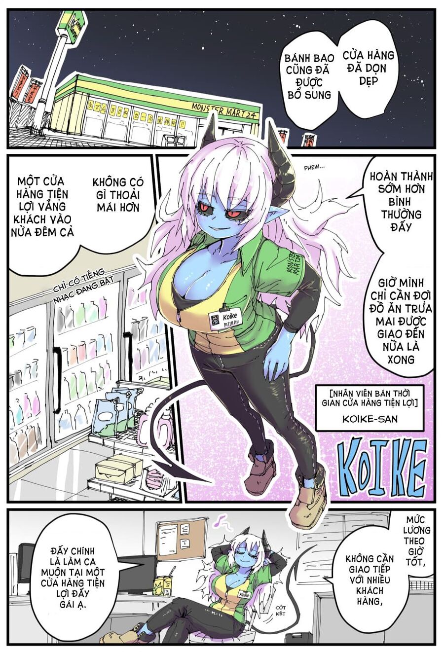cô nàng nhân viên da xanh ở cửa hàng tiện lợi và bạn của cô ấy chapter 1 1