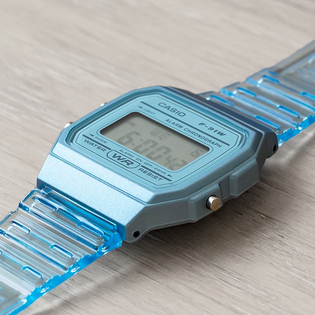 Đồng hồ unisex dây nhựa Casio F-91