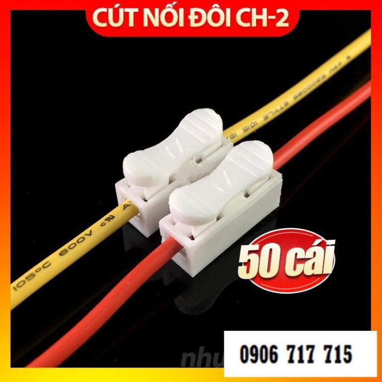 Combo 50 cút nối dây điện, kẹp nối dây đôi CH2 CH-2