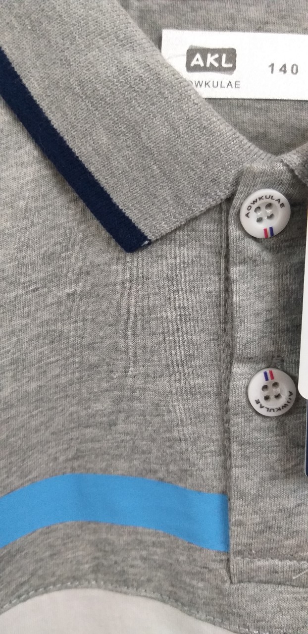 Áo thun cotton có cổ size đại cho bé trai 26-47kg