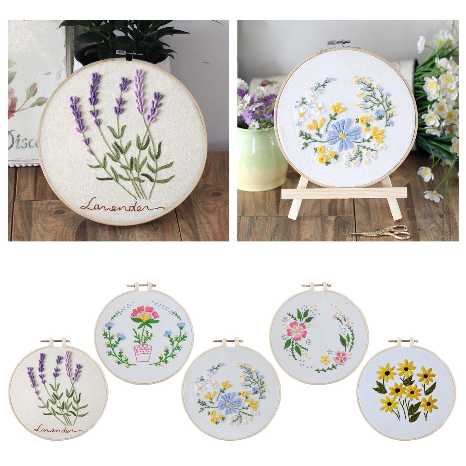 Full Range of Embroidery Starter Kits Cross Stitch Kit for Adult Flower1