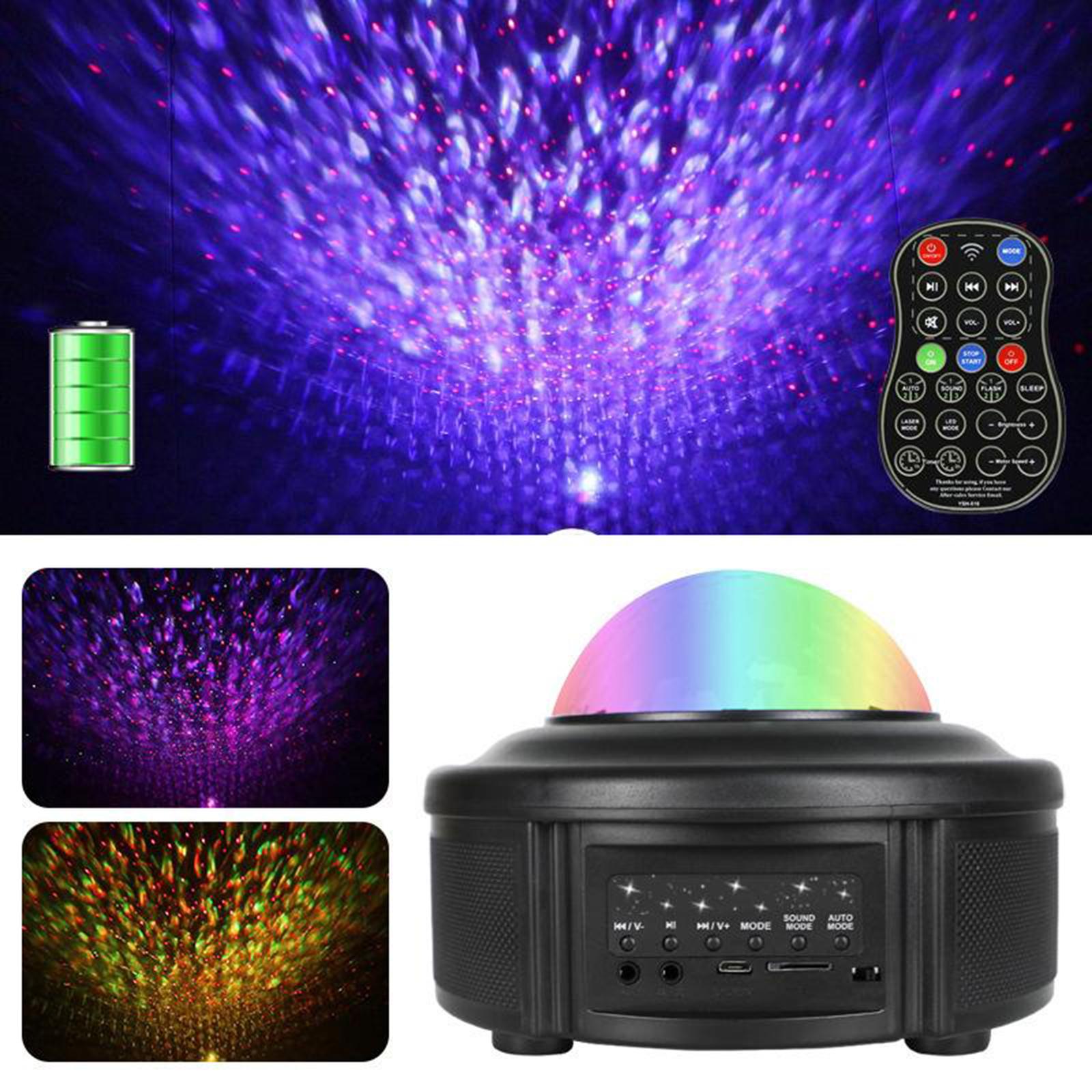 Galaxy Projector LED Music Starry Night Light Star Sky Projection Lamp Black