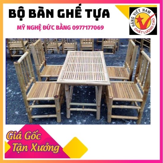 Bộ bàn ghế tựa  tre tre trúc cho quoán ăn,quoán cà phê