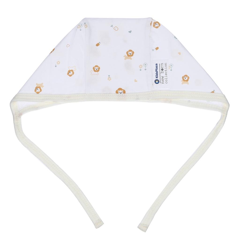 Set 2 mũ sơ sinh cotton buộc dây Kids Plaza BA21 (Nhiều màu