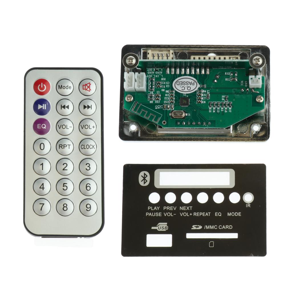 12V Car Wireless Bluetooth MP3 Board Audio Module MMC USB TF AUX FM