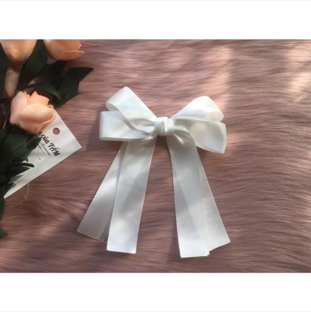 Kẹp Buộc Tóc Nơ Satin Lụa Cao Cấp - Phụ kiện tóc
