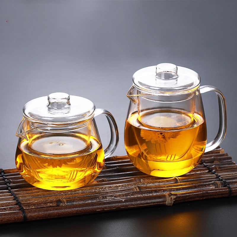 Bình trà kèm nắp lõi lọc thủy tinh 500ml và 600ml