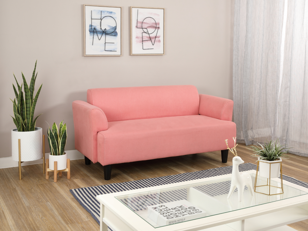 Ghế Sofa vải 2 Chỗ H-Beau  144x73x73 cm màu hồng Index Living Mall Nhập Khẩu Thái Lan