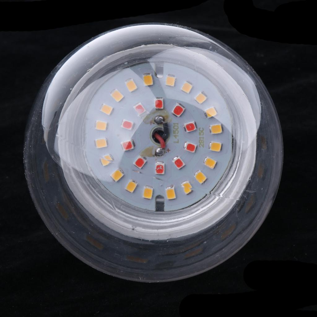 3xE27 Base LED Grow Light Bub Fruit Flower Plant Grow Lamp for Indoor Plants  Warm White_15W