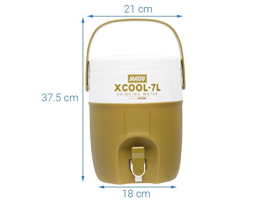 Bình đá giữ nhiệt nhựa Duy Tân Xcool 7 lít (23.5 x 22 x 29 cm) - 05257 - Hàng chính hãng