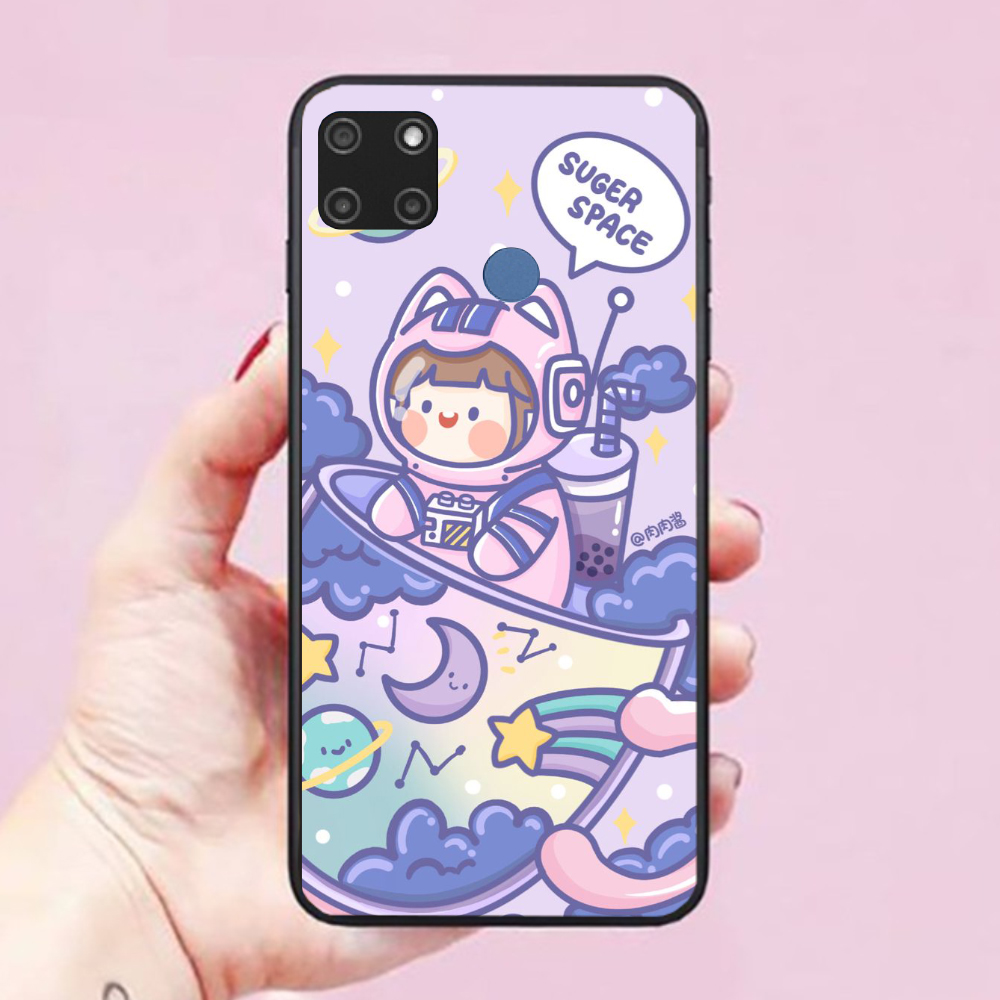 Ốp lưng điện thoại dành cho Realme C12 Hình Cô Bé Dễ Thương