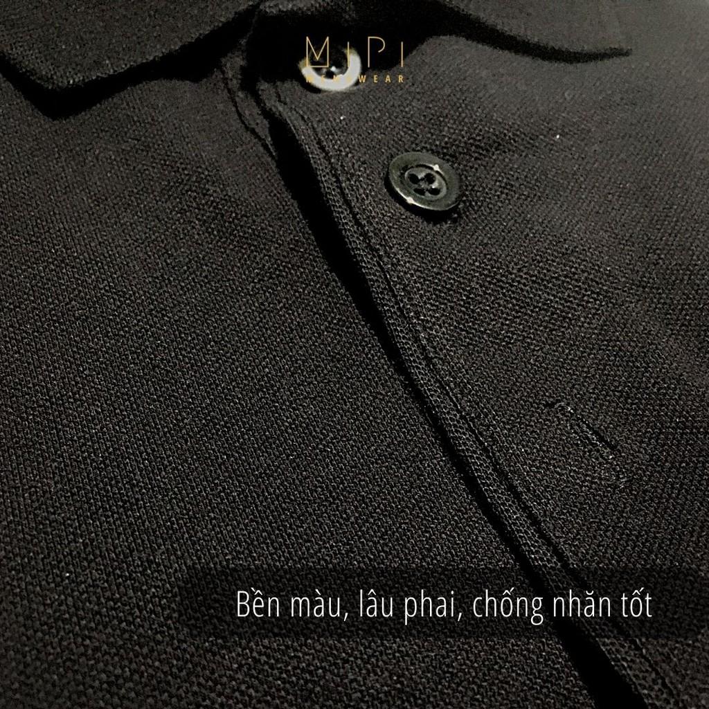 Áo thun cổ bẻ nam tay ngắn, POLO Trắng đen chất cotton thoáng mát, thấm hút tốt, cao cấp cực sang trọng