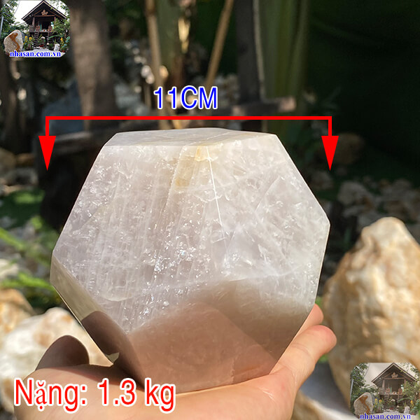 Quả cầu đá năng lượng 12 mặt NHA SAN QC1204 Quà tặng ý nghĩa cho mọi dịp – 1.3 Kg