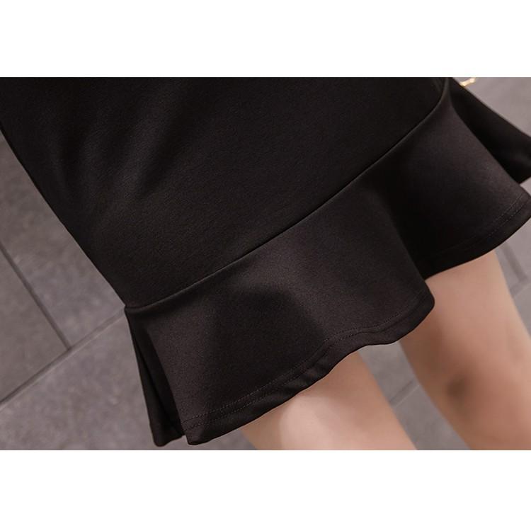 Chân váy công sở váy đuôi cá bigsize CRDCV37 màu đen dài 48cm