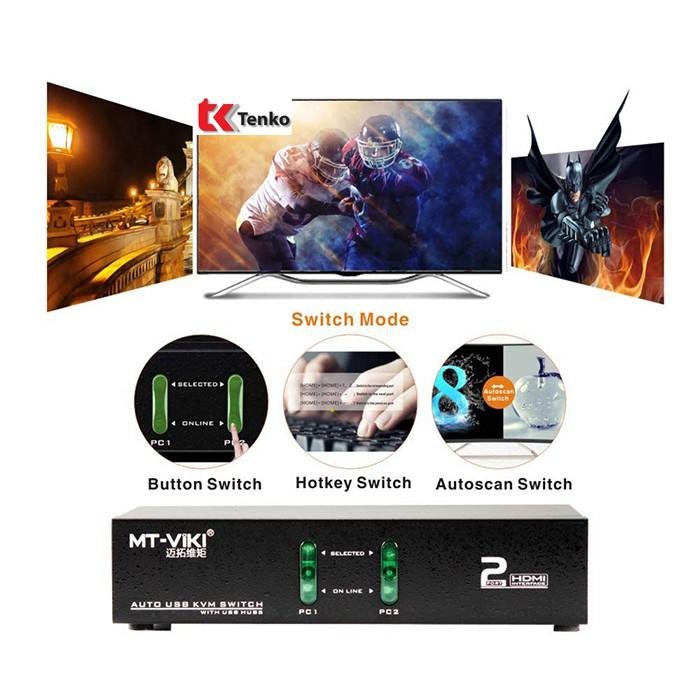 Bộ gộp KVM HDMI 2 Cổng chính hãng MT-VIKI MT-0201HK