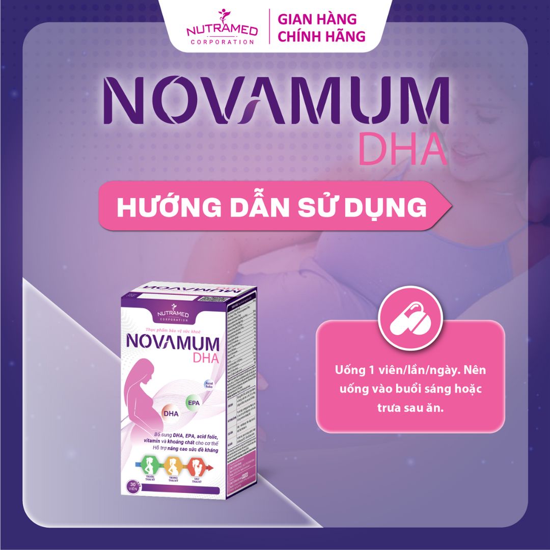 Viên uống Novamum DHA hỗ trợ bổ sung dưỡng chất cần thiết, tăng cường đề kháng (30 viên) - Nutramed