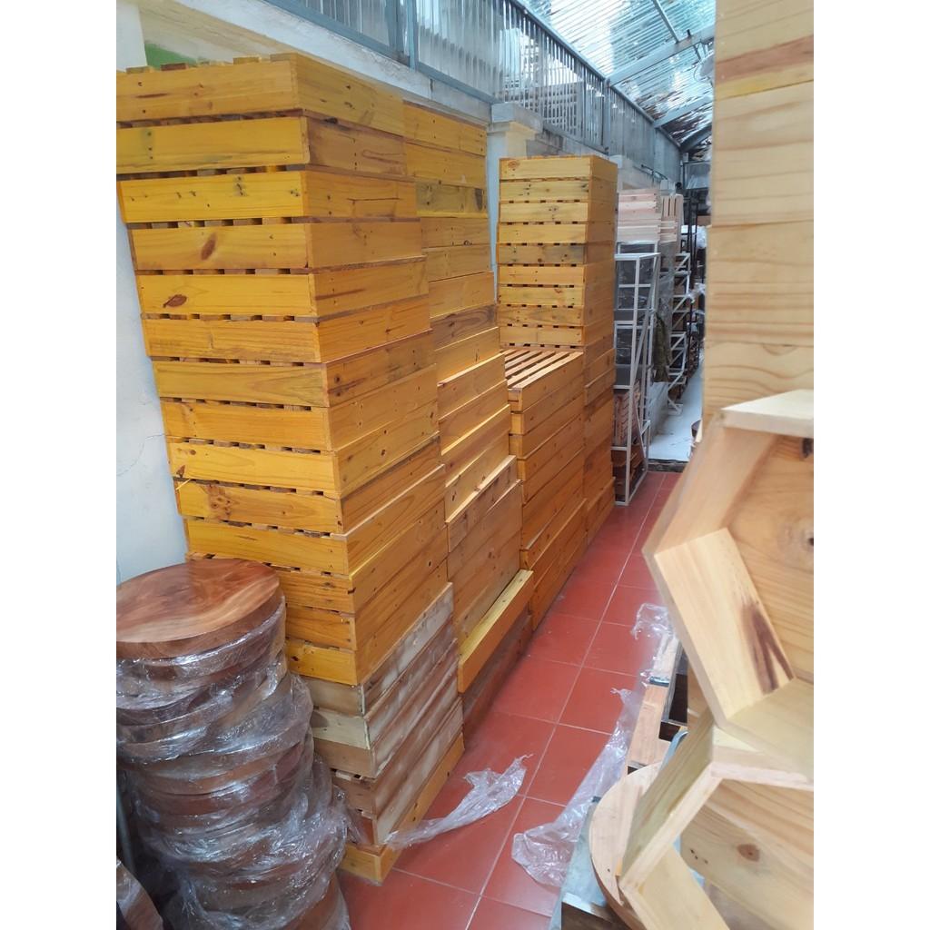 Tổng Hộp Giường Pallet - Giường gỗ - Giường xếp - Giường Hộp Pallet làm giường đã sơn chống mốc