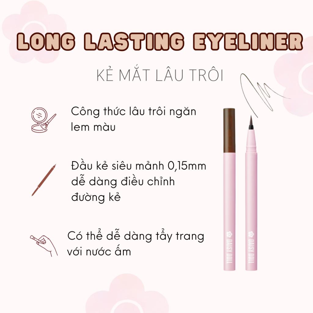 Bút Kẻ Mắt Dạng Lỏng Chống Nước Không Trôi BR-01 Natural Brown Daisy Doll Eyeliner Nhật Bản 0.5g