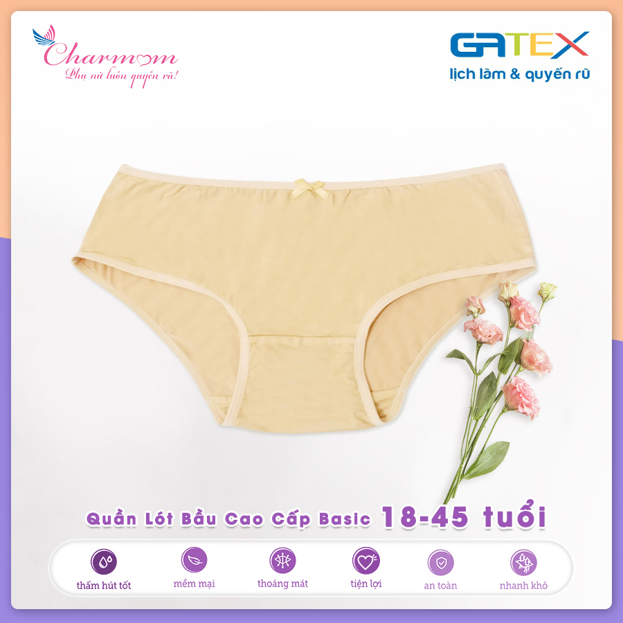 [Đồ lót cho mẹ bầu] Áo Ngực Bầu Và Quần Lót Bầu GATEX Cotton Cao Cấp Basic