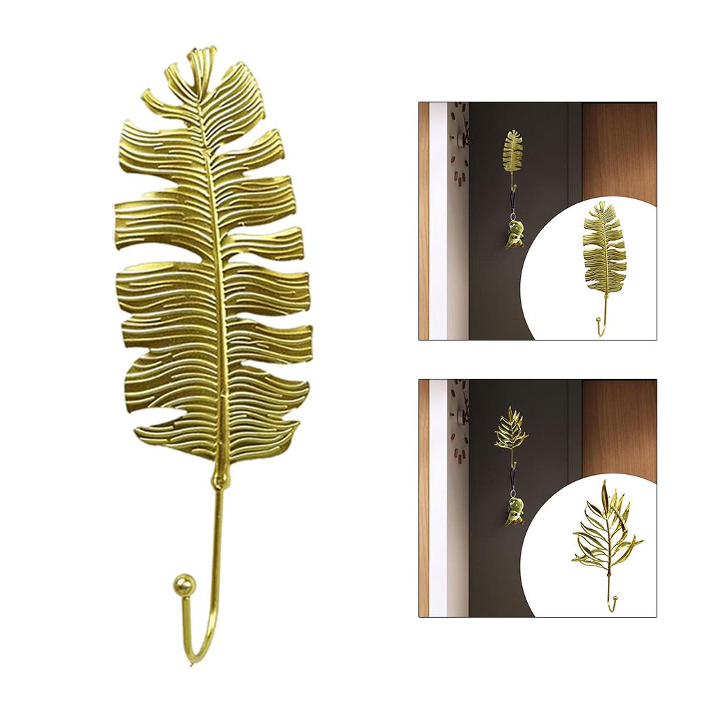 Leaf Shape Hook Door Wall Wardrobe Clothes Bag Key Hanger Home Decor Style 1