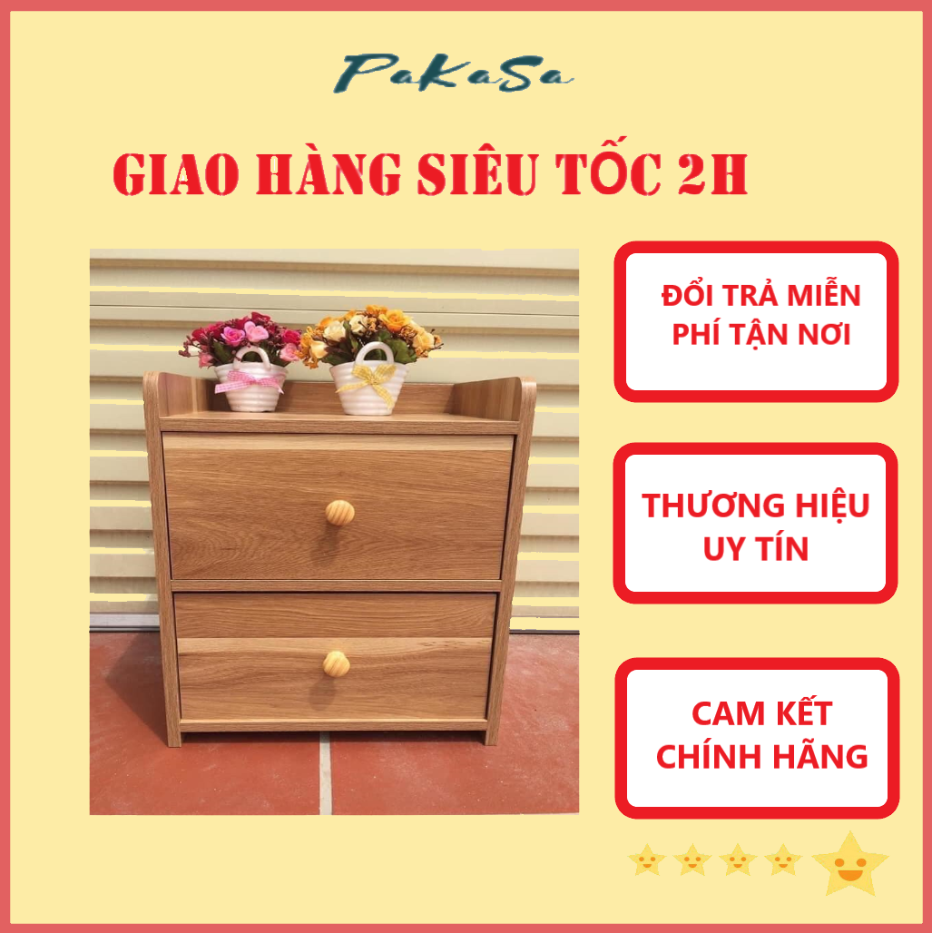 { Chọn Mẫu } Kệ , Tủ Gỗ Để Đầu Gường 1 Hoặc 2  Ngăn Kéo - Hàng Chính Hãng