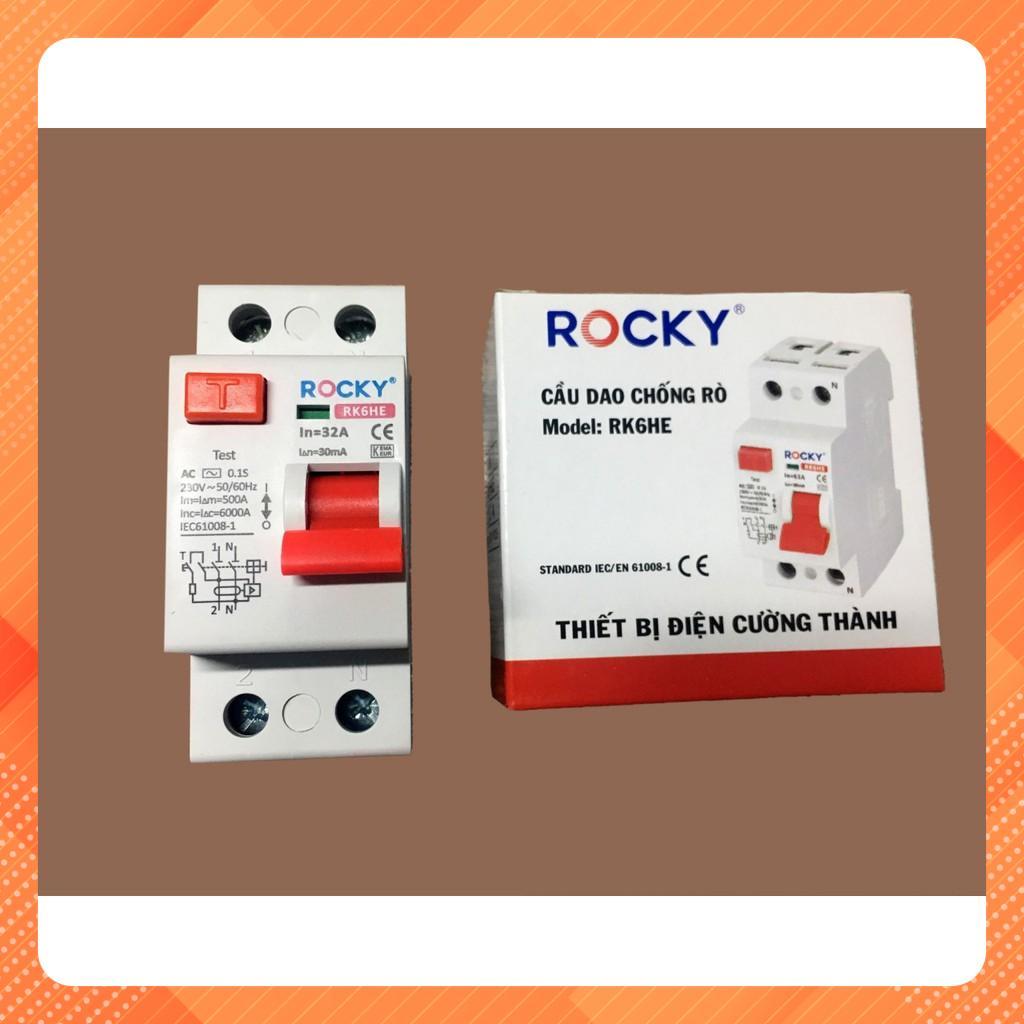 CB AN TOÀN CẦU DAO CHỐNG RÒ 20A, 32A, 40A, 50A, 63A, CHÍNH HÃNG ROCKY