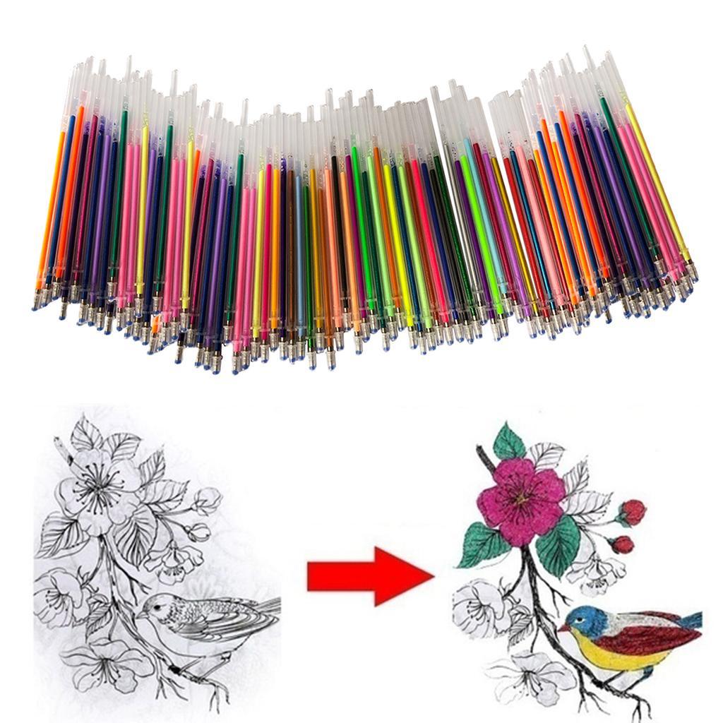 0.8mm Fluorescence Neon Gel Pen Refill Non-toxic Colorful Replacement Art Marker