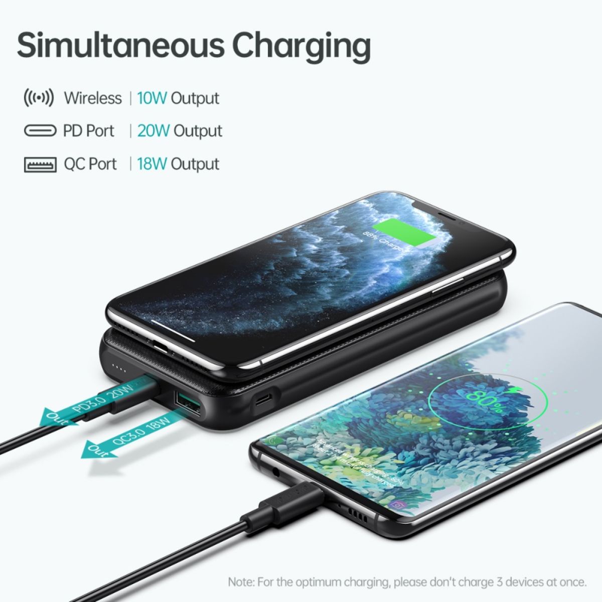 Pin dự phòng Choetech B650 Sạc Không Dây PD20W dung lượng 10000mAh (hàng chính hãng)
