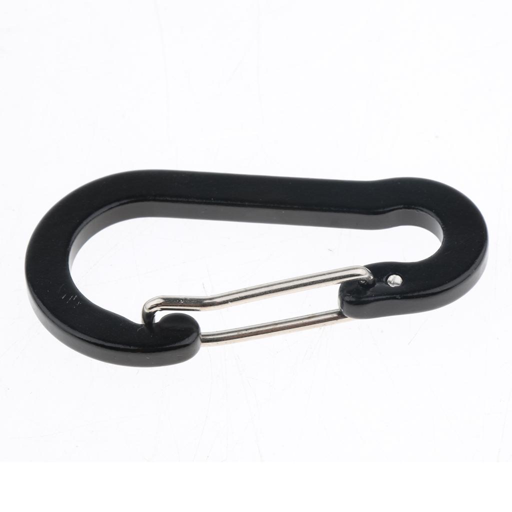 5pcs Key Chain Buckle Spring Snap Hook Outdoor Clip Water Bottle Hook Black