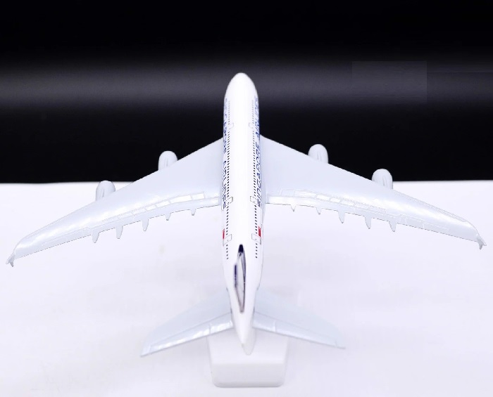 Mô hình máy bay tĩnh A380 Singapore 20cm có bánh xe