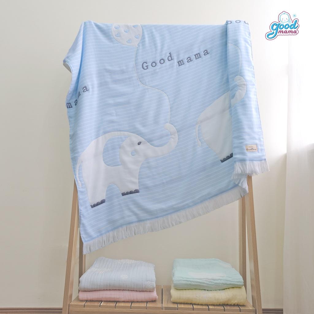 Chăn Cho Bé Sơ Sinh Goodmama 6 Lớp 100% COTTTON Kích Thước 110x100cm