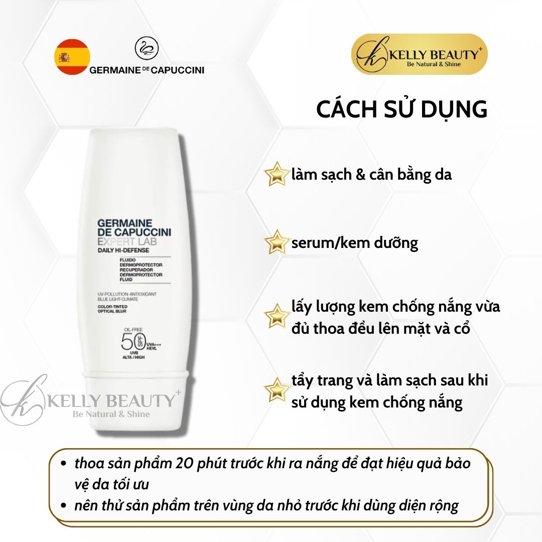 Kem Nền Chống Nắng Cho Da Nhạy Cảm Germaine Expert Lab Daily Hi-Defense SPF 50, PA+++ | Kelly Beauty