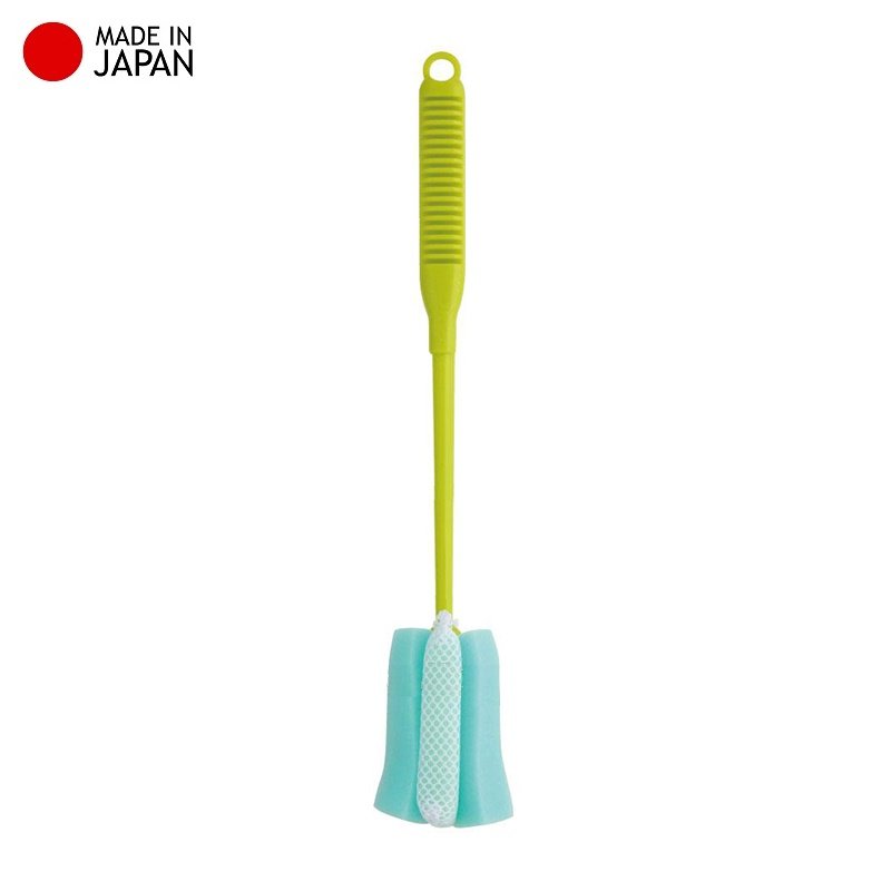 Combo 02 chiếc dụng cụ rửa chai lọ có đầu mut Antibacterial Size M hàng hàng nội địa Nhật Bản Made in Japan