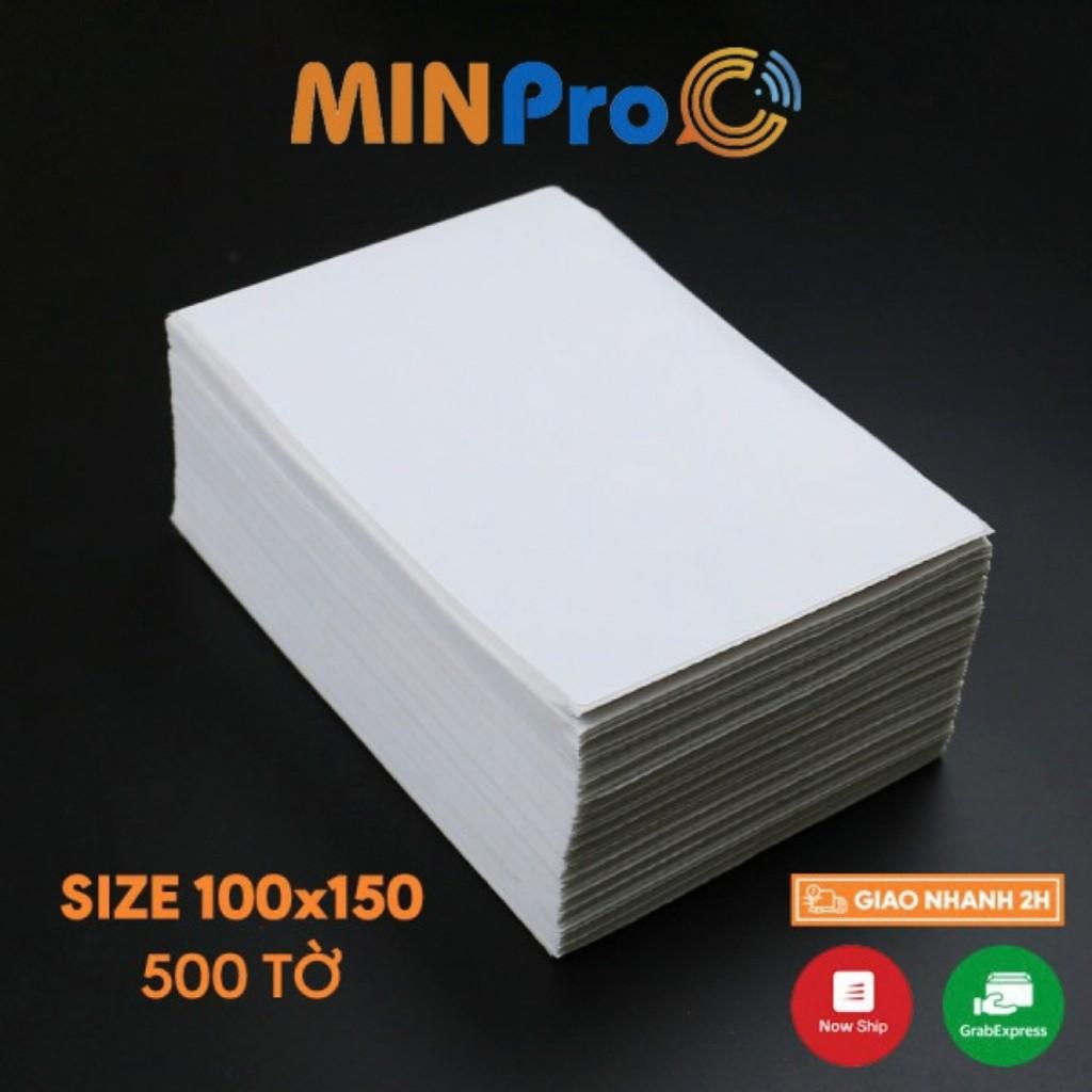 10000 Tờ Giấy in nhiệt A6 100x150 3 lớp dùng cho máy in nhiệt chuyên dụng in đơn hàng TMĐT, in tem barcode
