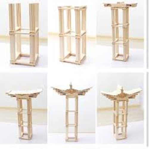 ĐỒ CHƠI GỖ-XẾP HÌNH GỖ SÁNG TẠO 300 THANH GỖ