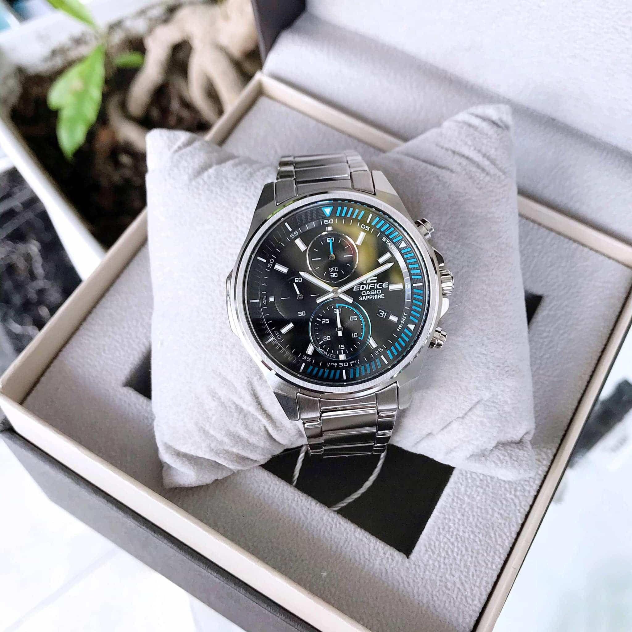 Đồng Hồ Nam Dây Thép Casio Edifice EFR-S572D-1AVUDF Chính Hãng - EFR-S572D-1A