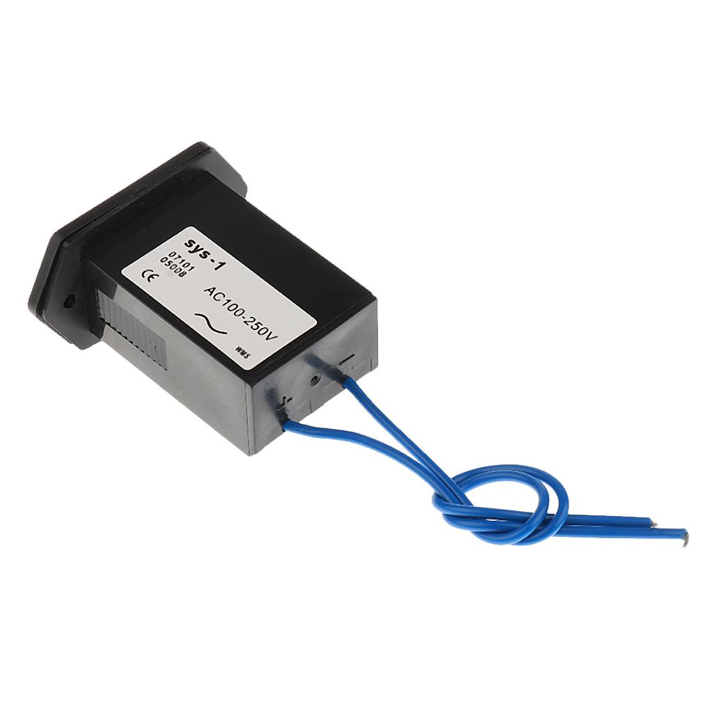 AC 100V-250V Hour Meter Sealed Counter Gauge with Wire for Car Truck Engine