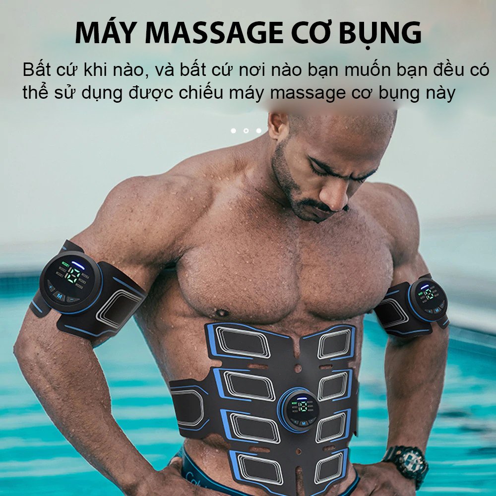 Máy Massage EMS Tập Cơ Bụng 6 CẤP ĐỘ 18 TỐC ĐỘ Miếng dán massage xung điện tập Gym Beauty Body 6 Múi Cho Thân Hình Chuẩn Đẹp