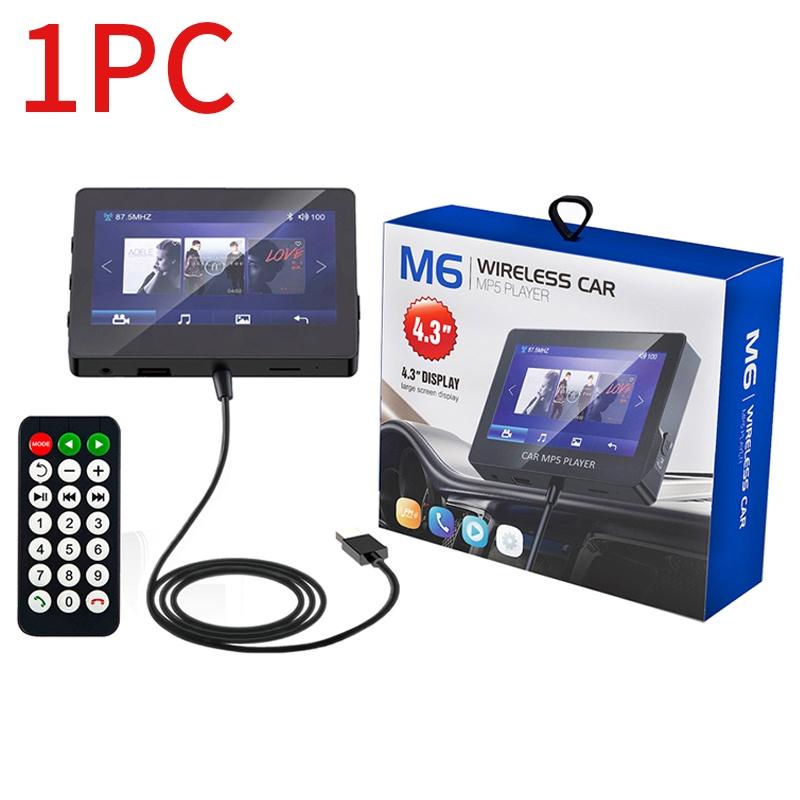 Máy Phát Nhạc MP5 4.3 Inch Bluetooth 5.0 USB 12V 24V Cho Xe Hơi