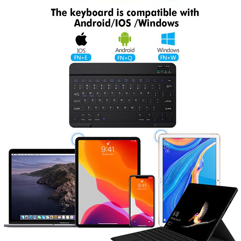 Máy Tính Bảng Bàn Phím Không Dây Cho iPad Pro 2021 11 12.9 10.5 Teclado Bàn Phím Bluetooth Cho iPad 8th 7th 6th Air 4 3 2 Cho MacBook