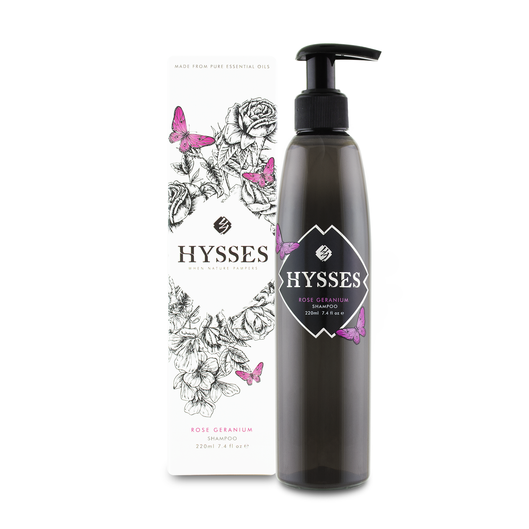 Dầu gội Tinh Dầu Cao Cấp Hysses Hỗ Trợ Tóc Hư Tổn, Giúp Dưỡng Ẩm Cho Tóc Luôn Mềm Mượt, An Toàn Cho Da Đầu Với Hoa Hồng và Hoa Phong Lữ Hữu Cơ Tự Nhiên