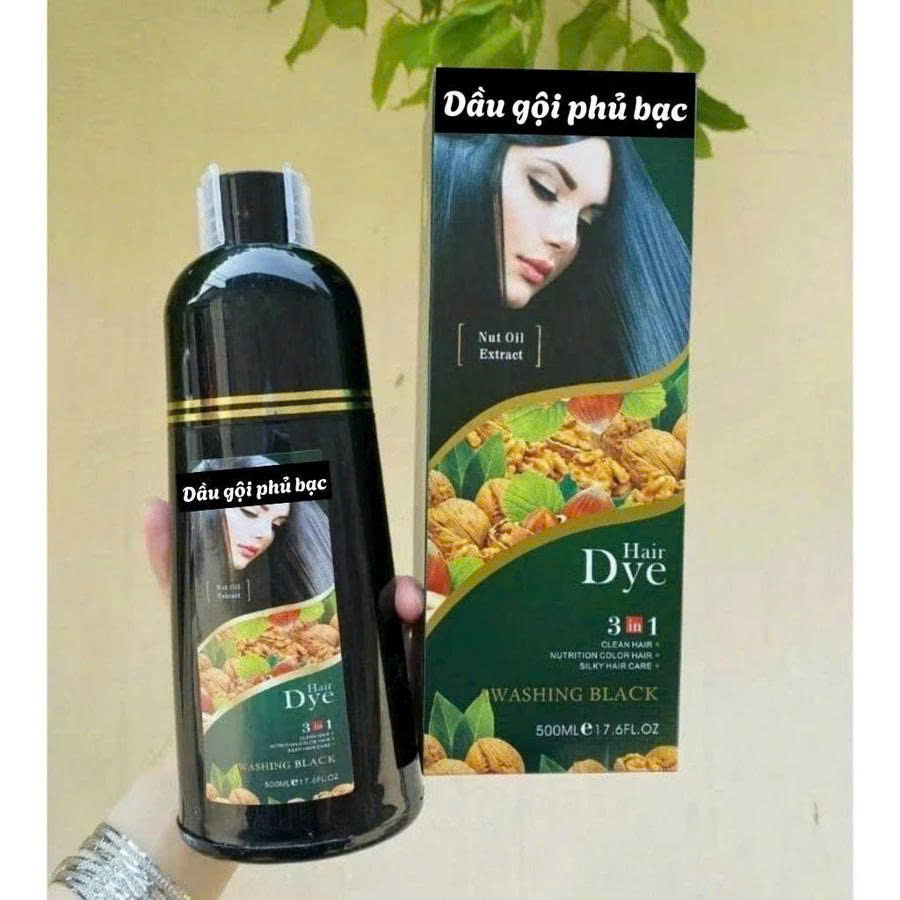 Dầu Gội Phủ Bạc Cho Nam Nữ Chai 500ml – An Toàn, Không Hại Tóc