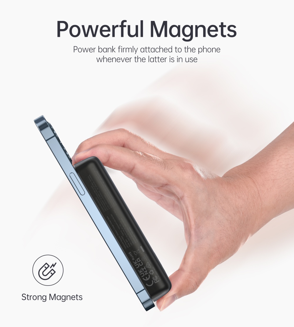 Pin sạc dự phòng nam châm Magnetic Wireless 10.000 mAh CHOETECH mã B651 ( HÀNG CHÍNH HÃNG)