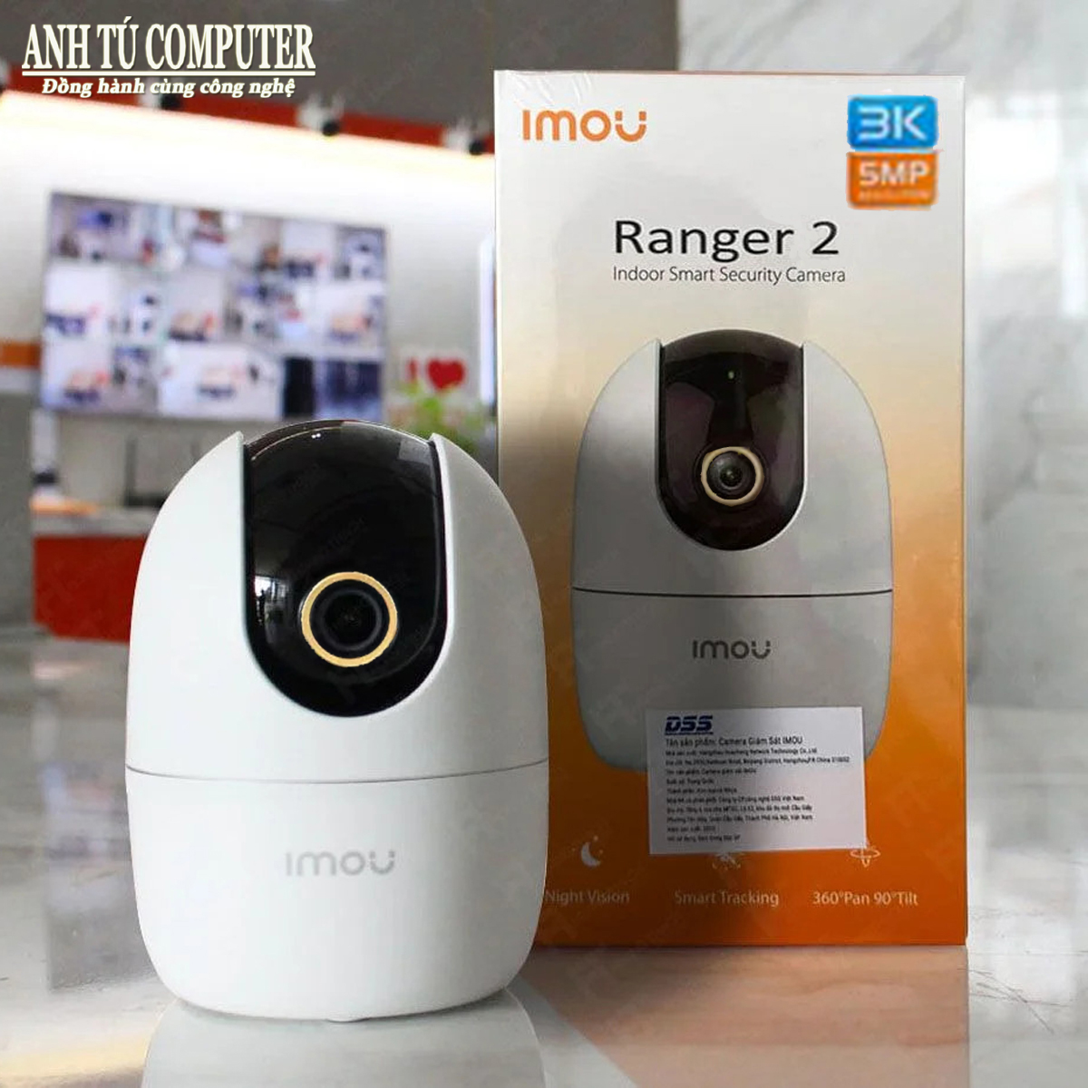 Camera WiFi quay quét Imou Ranger 2 5MP 3K A52P hàng chính hãng